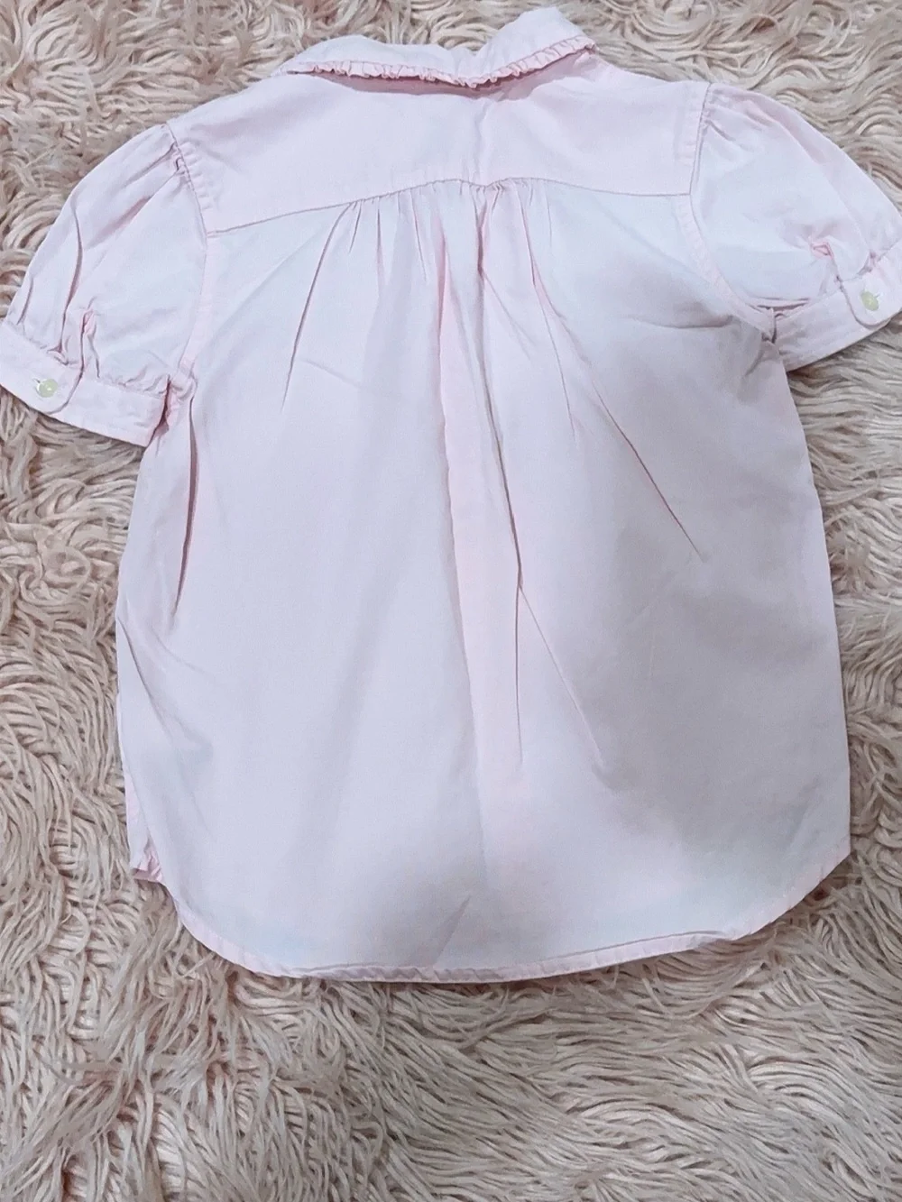 Ralph Lauren Light Pink Short Sleeve Button-Down Shirt